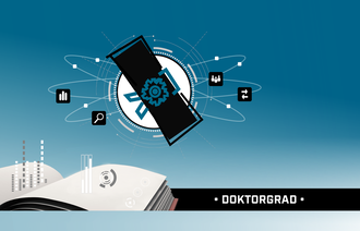 Illustrasjonen viser en bok med grafer som stikker opp, og en klode med et diplom foran