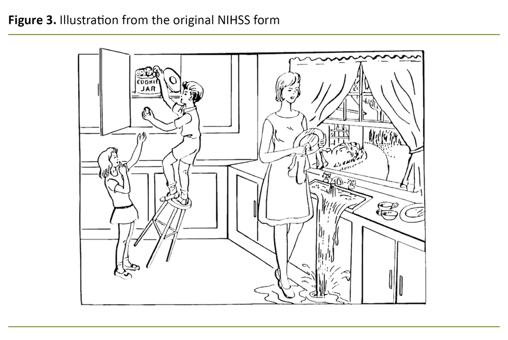 Figure 3. Illustration from the original NIHSS form