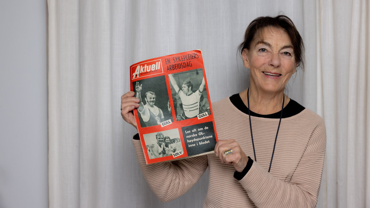 Bildet viser Ellen Sund Tuhus med bildebladet Aktuell.