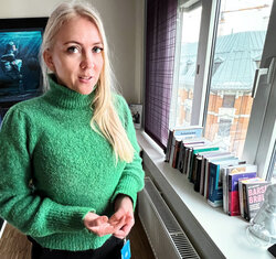 Bildet viser Lill Sverresdatter Larsen, NSF-leder